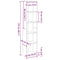 vidaXL Bookcase Artisian Oak 40x24x176 cm Engineered Wood