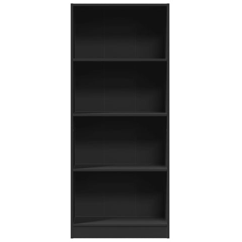 vidaXL Bookcase Black 60x24x143 cm Engineered Wood