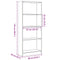vidaXL Bookcase Sonoma Oak 60x24x143 cm Engineered Wood