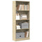 vidaXL Bookcase Sonoma Oak 60x24x143 cm Engineered Wood