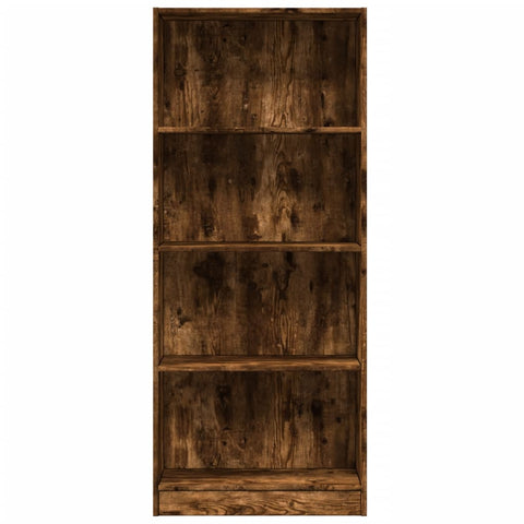 vidaXL Bookcase Smoked Oak 60x24x143 cm Engineered Wood