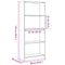 vidaXL Bookcase Old Wood 60x24x143 cm Engineered Wood