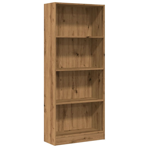 vidaXL Bookcase Artisian Oak 60x24x143 cm Engineered Wood