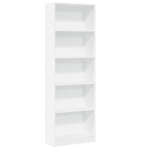 vidaXL Bookcase White 60x24x176 cm Engineered Wood