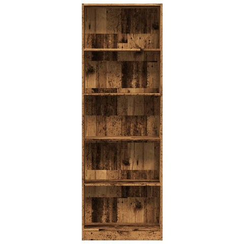 vidaXL Bookcase Old Wood 60x24x176 cm Engineered Wood