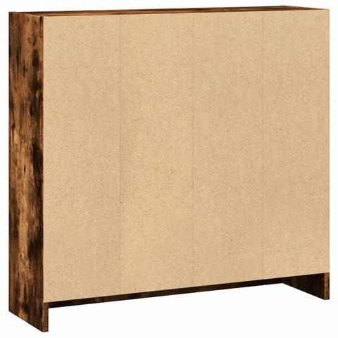 vidaXL Bookcase Smoked Oak 80x24x76 cm Engineered Wood