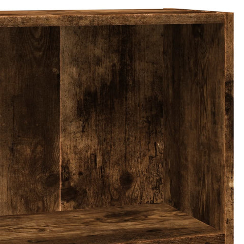 vidaXL Bookcase Smoked Oak 80x24x76 cm Engineered Wood