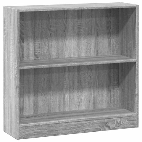 vidaXL Bookcase Grey Sonoma 80x24x76 cm Engineered Wood