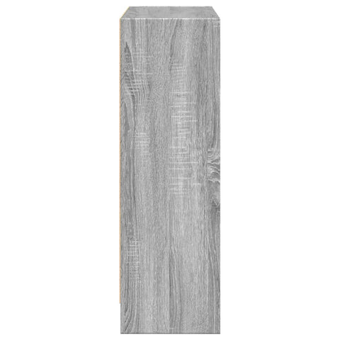 vidaXL Bookcase Grey Sonoma 80x24x76 cm Engineered Wood
