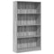 vidaXL Bookcase Grey Sonoma 80x24x143 cm Engineered Wood