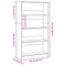 vidaXL Bookcase Grey Sonoma 80x24x143 cm Engineered Wood