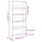 vidaXL Bookcase White 80x24x176 cm Engineered Wood