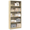 vidaXL Bookcase Sonoma Oak 80x24x176 cm Engineered Wood
