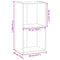 vidaXL Bookcase Smoked Oak 40x30x77 cm Engineered Wood