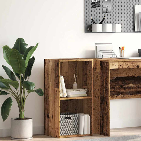 vidaXL Bookcase Old Wood 40x30x77 cm Engineered Wood