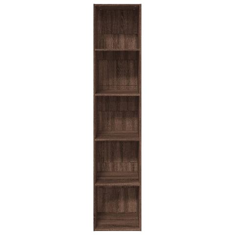 vidaXL Bookcase Brown Oak 40x30x189 cm Engineered Wood