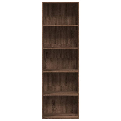 vidaXL Bookcase Brown Oak 60x30x189 cm Engineered Wood