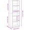vidaXL Bookcase Artisian Oak 60x30x189 cm Engineered Wood