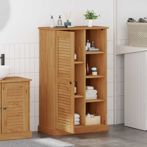 vidaXL Bathroom Cabinet VIGO Honey brown 67.5 x 34 x 110 cm