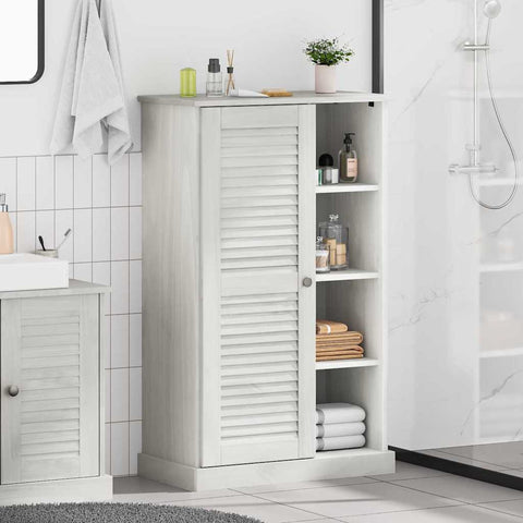 vidaXL Bathroom Cabinet VIGO White 67.5 x 34 x 110 cm Solid pine wood