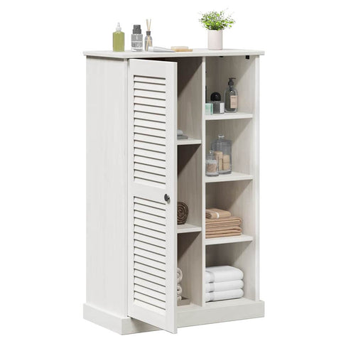 vidaXL Bathroom Cabinet VIGO White 67.5 x 34 x 110 cm Solid pine wood