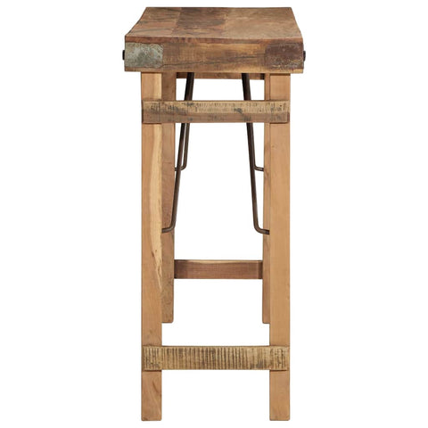 vidaXL Console Table Brown 110 x 35 x 76 cm Solid Reclaim wood