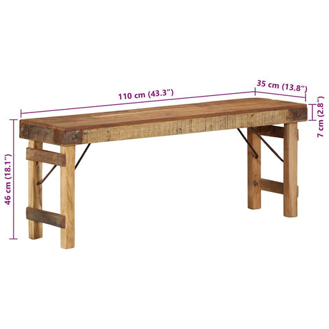 vidaXL Benches Brown Solid wood