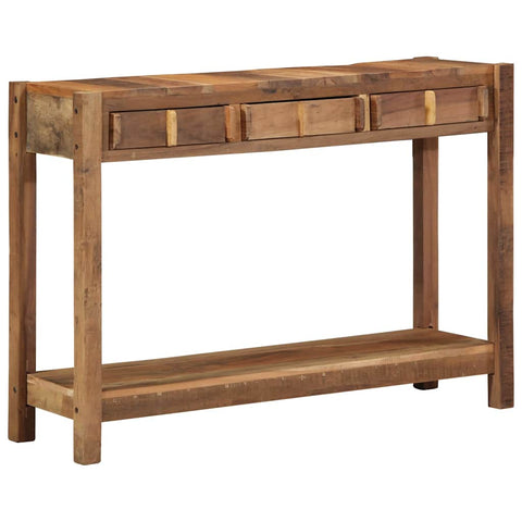 vidaXL Console Table Brown 107 x 33 x 76 cm Solid Reclaim wood