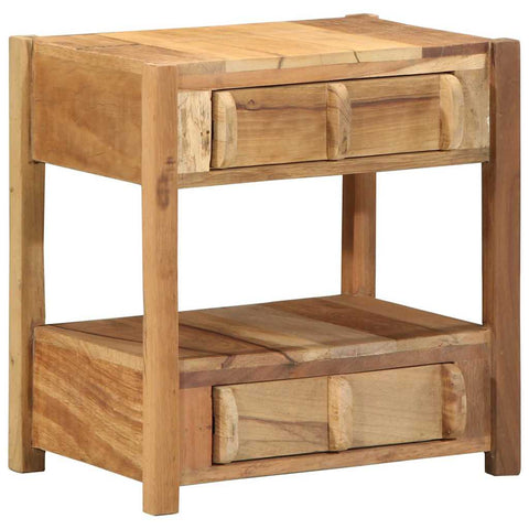 vidaXL Side Table with Drawer Brown 43 x 32 x 46 cm Solid Reclaim wood