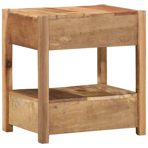 vidaXL Side Table with Drawer Brown 43 x 32 x 46 cm Solid Reclaim wood