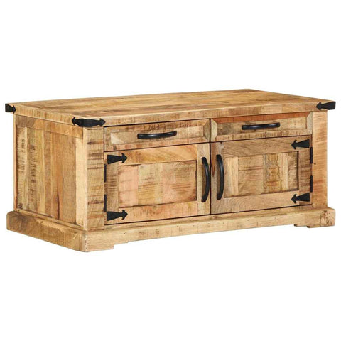 vidaXL Coffee Table with Drawer Brown 90 x 50 x 40 cm Solid Mango wood