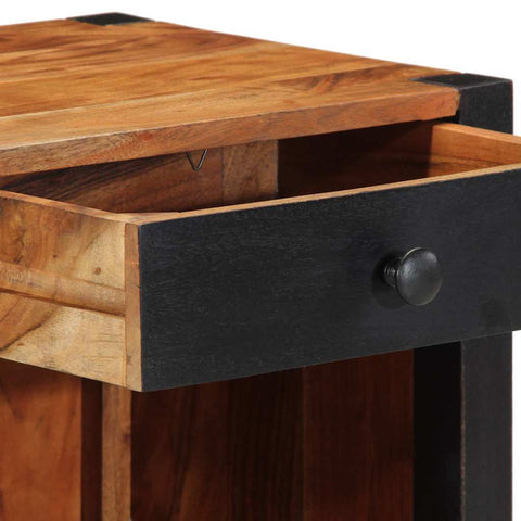 vidaXL Bedside Cabinet Brown 40 x 35 x 50 cm Solid acacia wood