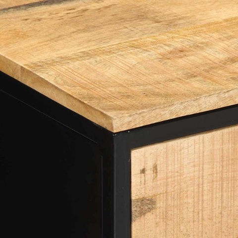 vidaXL Bedside Cabinet with Drawer Brown and black 40 x 35 x 50 cm
