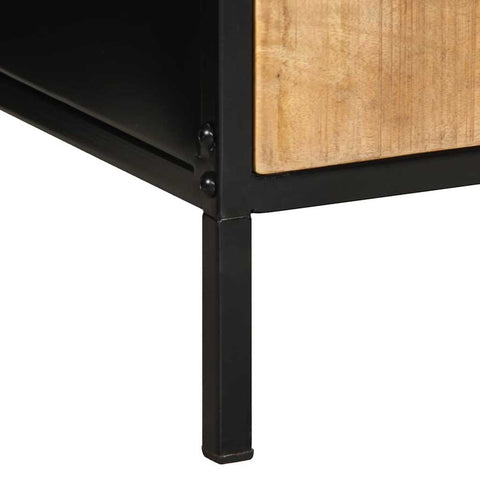 vidaXL Bedside Cabinet with Drawer Brown and black 40 x 35 x 50 cm