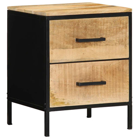 vidaXL Bedside Cabinet with Drawer Brown and black 40 x 35 x 50 cm