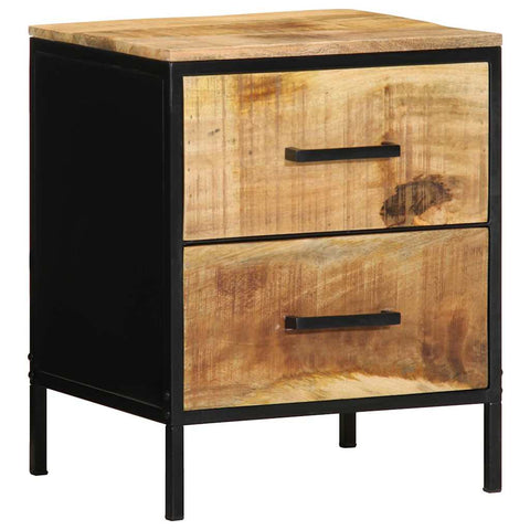 vidaXL Bedside Cabinet with Drawer Brown and black 40 x 35 x 50 cm