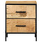 vidaXL Bedside Cabinet with Drawer Brown and black 40 x 35 x 50 cm