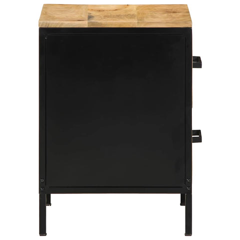 vidaXL Bedside Cabinet with Drawer Brown and black 40 x 35 x 50 cm