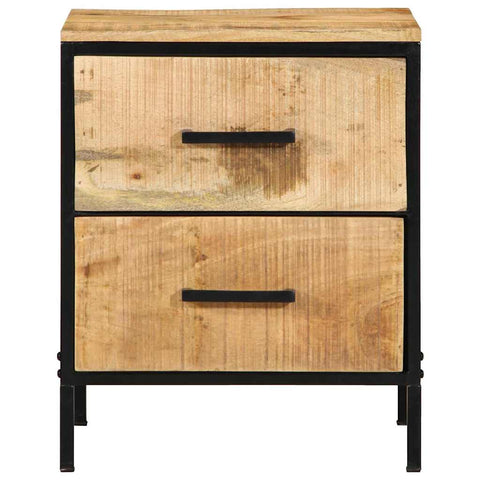 vidaXL Bedside Cabinet 2 pcs Brown and black 40 x 35 x 50 cm