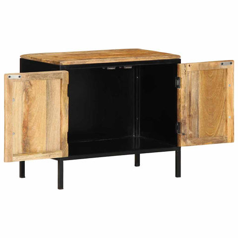 vidaXL Bedside Cabinet Brown and black 50 x 30 x 45 cm