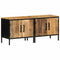 vidaXL Bedside Cabinet Brown and black 50 x 30 x 45 cm