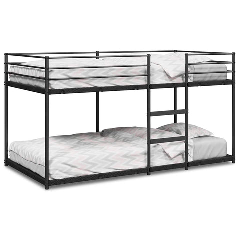 vidaXL Bunk Bed without Mattress Black 75x190 cm Steel