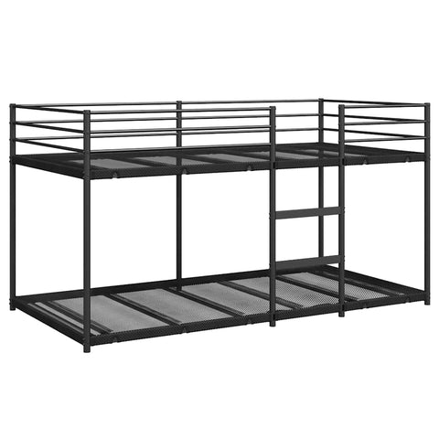 vidaXL Bunk Bed without Mattress Black 80x200 cm Steel