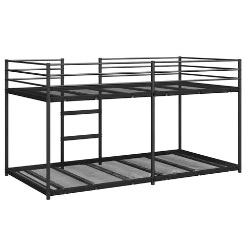vidaXL Bunk Bed without Mattress Black 80x200 cm Steel
