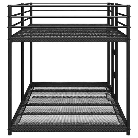 vidaXL Bunk Bed without Mattress Black 90x200 cm Steel
