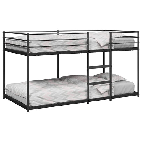 vidaXL Bunk Bed without Mattress Black 100x200 cm Steel