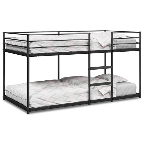 vidaXL Bunk Bed without Mattress Black 107x203 cm Steel