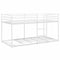 vidaXL Bunk Bed without Mattress White 90x190 cm Steel