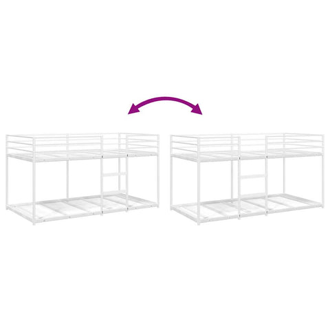 vidaXL Bunk Bed without Mattress White 90x200 cm Steel