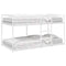 vidaXL Bunk Bed without Mattress White 100x190 cm Steel